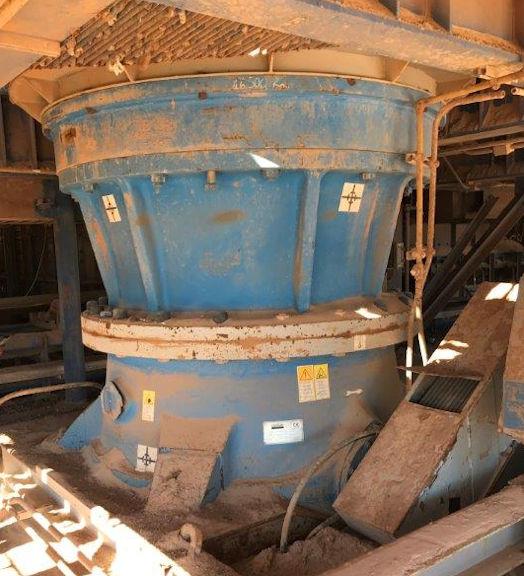 SANDVIK Model S6800 cone crusher secondary, with motor and electric system, and hydraulic system.